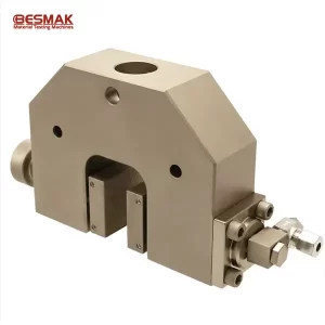 Besmak hidrolik yan etkili çene (side action hydraulic jaws) - üniversal test cihazı çekme testi aksesuarı