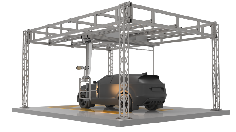 automatic vehicle scanning system with active thermography for damage detection